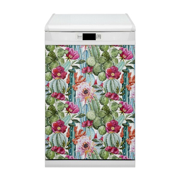 Magnet für eine Spülmaschine Buntes Kakteen