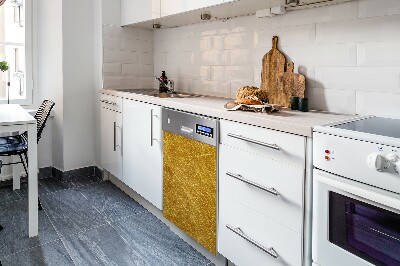 Dekorativer Magnet für eine Spülmaschine Goldene Textur