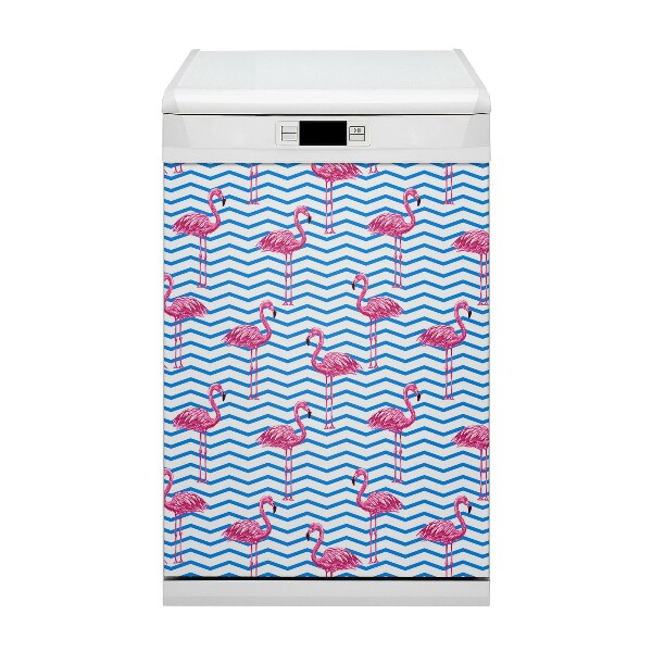 Dekorativer Magnet für eine Spülmaschine Flamingos