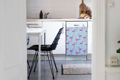 Dekorativer Magnet für eine Spülmaschine Flamingos