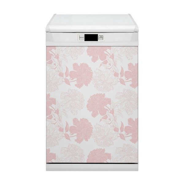 Dekorativer Magnet für eine Spülmaschine Pinke Blumen