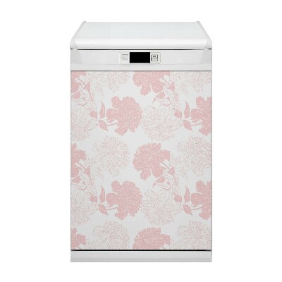 Dekorativer Magnet für eine Spülmaschine Pinke Blumen