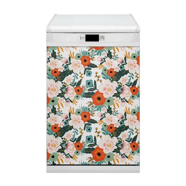 Magnet für eine Spülmaschine Farbenfrohe Blumen