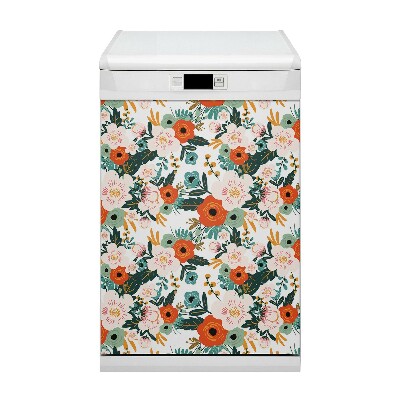 Magnet für eine Spülmaschine Farbenfrohe Blumen