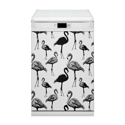 Geschirrspüler-Magnet Retro Flamingos