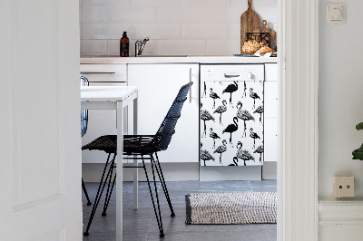 Geschirrspüler-Magnet Retro Flamingos