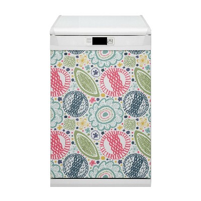 Magnet für eine Spülmaschine Farbenfrohe Blumen