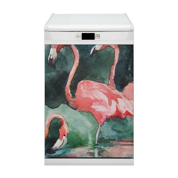Geschirrspüler-Magnet Lackiertes Flamingo