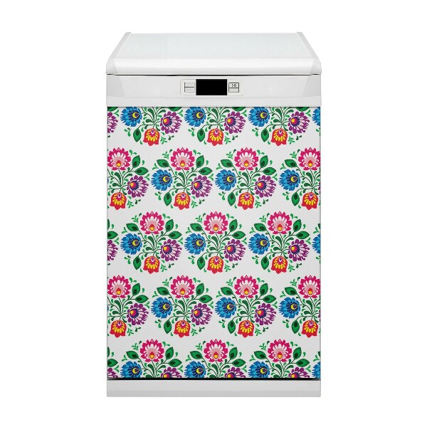 Dekorativer Magnet für eine Spülmaschine Blumen im Volksstil