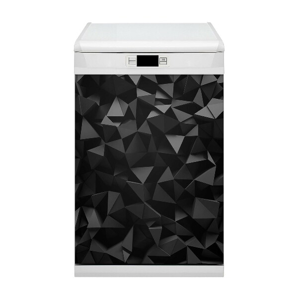 Dekorativer Magnet für eine Spülmaschine Schwarze Abstraktion