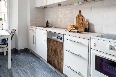 Dekorativer Magnet für eine Spülmaschine Altes Holz