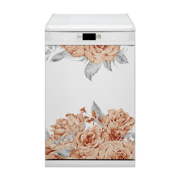 Dekorativer Magnet für eine Spülmaschine Blüten Rosen
