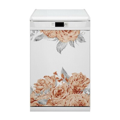 Dekorativer Magnet für eine Spülmaschine Blüten Rosen