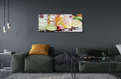 Acrylglasbilder Fruchtcocktail eis gläser