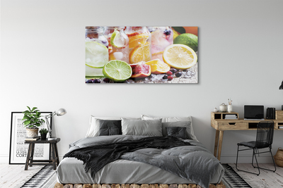 Acrylglasbilder Fruchtcocktail eis gläser