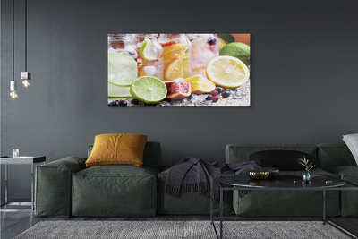 Acrylglasbilder Fruchtcocktail eis gläser