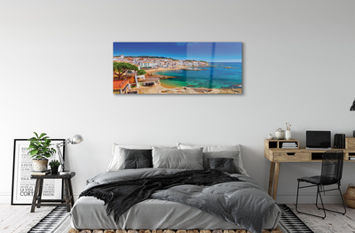 Acrylglasbilder Spanien strand stadt küste