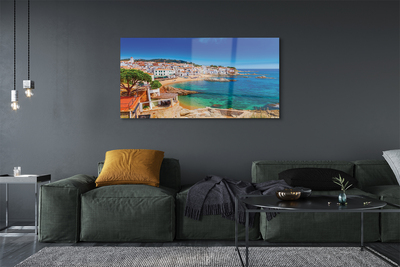 Acrylglasbilder Spanien strand stadt küste