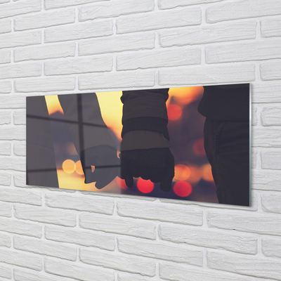 Acrylglasbilder Leute, die hände lichter