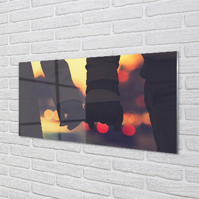 Acrylglasbilder Leute, die hände lichter