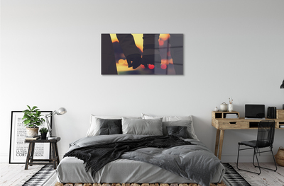 Acrylglasbilder Leute, die hände lichter