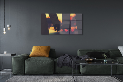 Acrylglasbilder Leute, die hände lichter