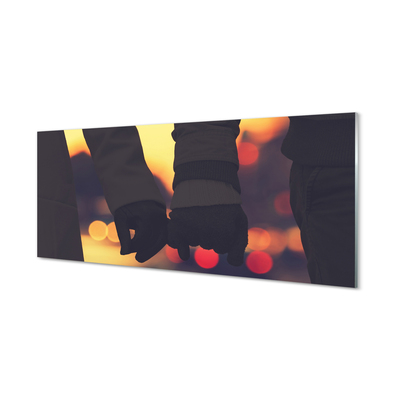 Acrylglasbilder Leute, die hände lichter