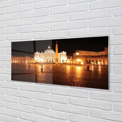 Acrylglasbilder Rom basilica square nacht