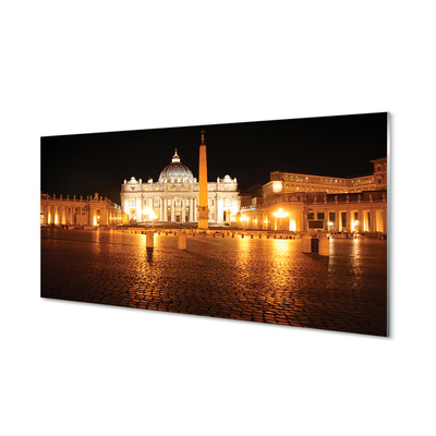 Acrylglasbilder Rom basilica square nacht