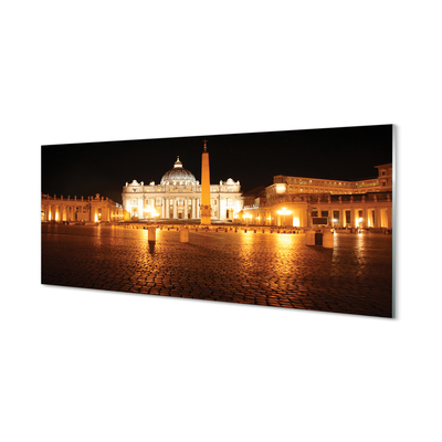 Acrylglasbilder Rom basilica square nacht