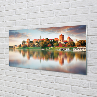 Acrylglasbilder Krakow schloss fluss