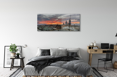 Acrylglasbilder Sunset panorama krakow