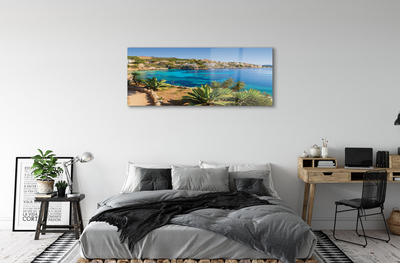 Acrylglasbilder Spanien küste stadt am meer