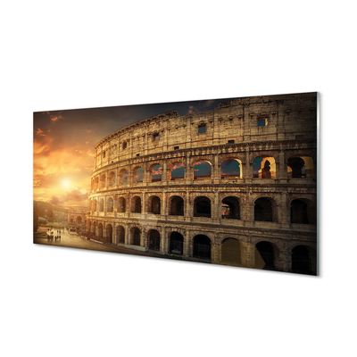 Acrylglasbilder Sonnenuntergang rom colosseum