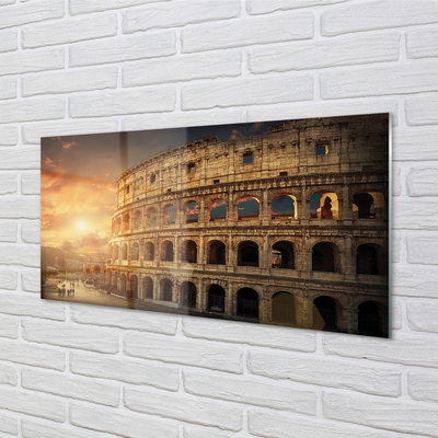 Acrylglasbilder Sonnenuntergang rom colosseum