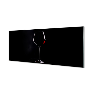 Acrylglasbilder Schwarzer hintergrund mit einem glas wein