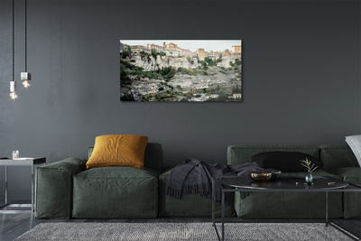 Acrylglasbilder Spanien berge stadt bäume