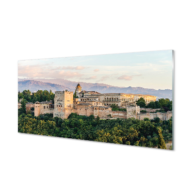 Acrylglasbilder Spanien castle mountain forest