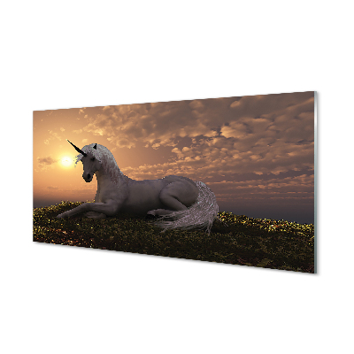 Acrylglasbilder Sonnenuntergang bergsonne einhorn