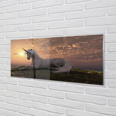 Acrylglasbilder Sonnenuntergang bergsonne einhorn