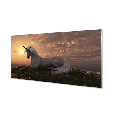 Acrylglasbilder Sonnenuntergang bergsonne einhorn