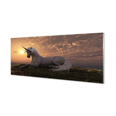 Acrylglasbilder Sonnenuntergang bergsonne einhorn