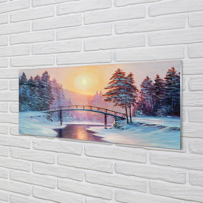 Acrylglasbilder Ist der winter schnee bäume