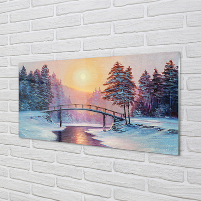 Acrylglasbilder Ist der winter schnee bäume