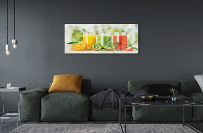 Acrylglasbilder Cocktails erdbeerkiwi