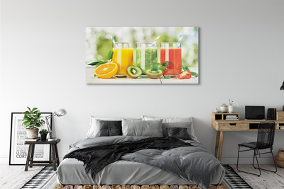 Acrylglasbilder Cocktails erdbeerkiwi