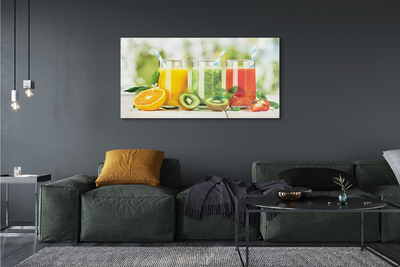 Acrylglasbilder Cocktails erdbeerkiwi