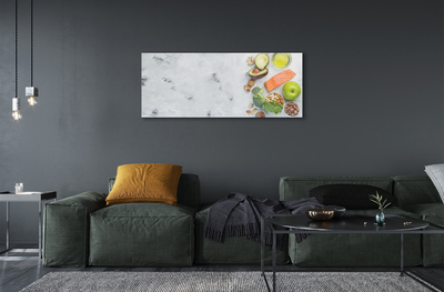 Acrylglasbilder Lachs apfel-nussöl