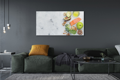 Acrylglasbilder Lachs apfel-nussöl