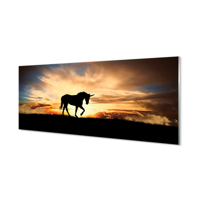 Acrylglasbilder Sonnenuntergang einhorn